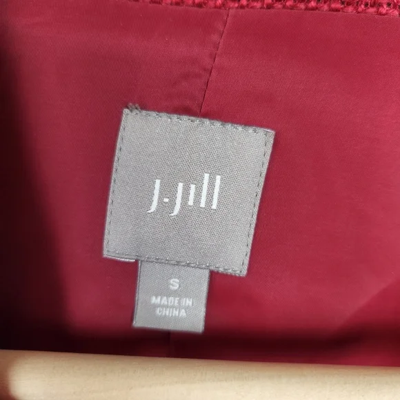J. Jill Red Wool Blend Blazer Jacket Size S - Picture 4 of 6